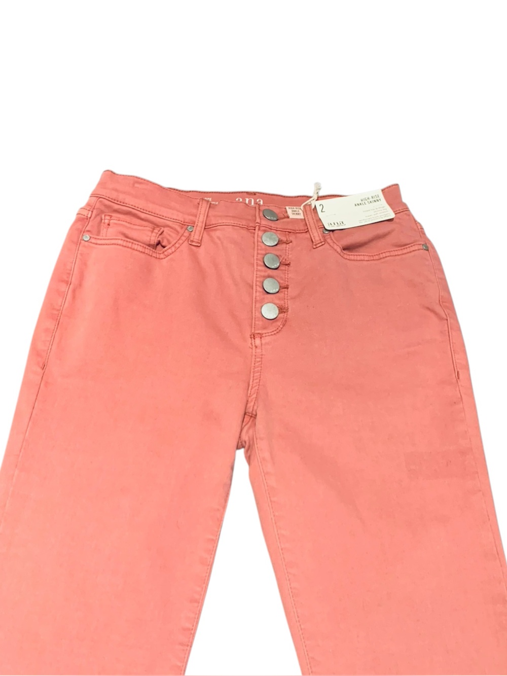 A.N.A.! NWT. HIGH-RISE, ANKLE SKINNY BUTTON UP JEANS. - Picture 3 of 9